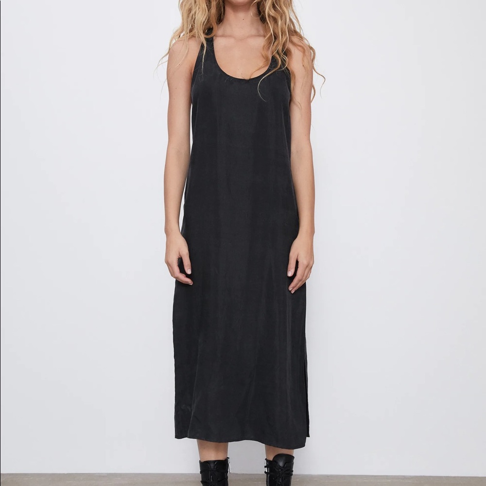 ZARA flowy trf dress black